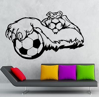 Wall Sticker Vinyl Decal Sports Soccer Animal Tiger Mascot Unique Gift (ig1852)