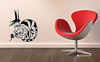 Wall Sticker Vinyl Decal Cat Mouse Hunt Animal for Living Room Unique Gift ig1298