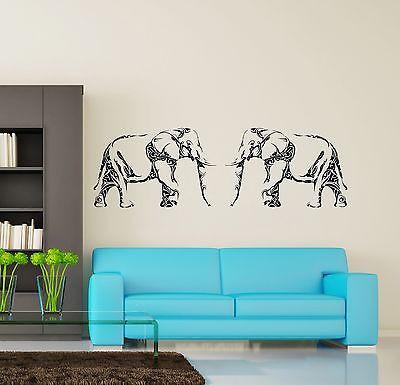 Wall Vinyl Elephant Romantic Animal Ornament Mural Vinyl Decal Unique Gift (z3362)