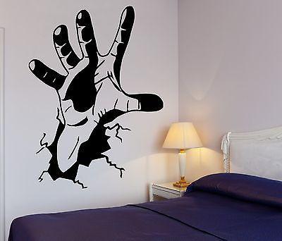 Wall Stickers Hand Crack Joke Funny Cool Room Decor Bedroom Vinyl Decal Unique Gift (i1027)