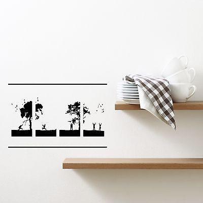 Vinyl Decal Nature Landscape Happy People Trees Peace Decor Wall Sticker Unique Gift (m010)