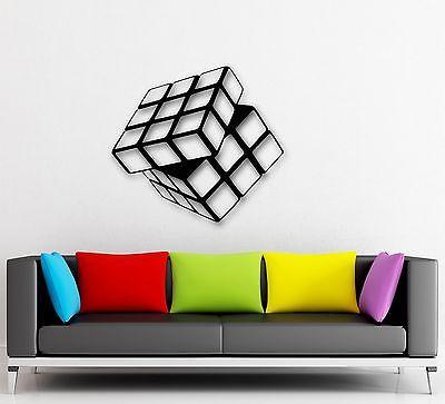 Vinyl Decal Rubik's Cube For Living Room Home Decor Arts Wall Stickers Unique Gift (ig1540)