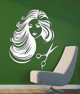 Wall Vinyl Sticker Decal Hair Salon Barber Barbershop Stylist Beauty Unique Gift (ig2097)