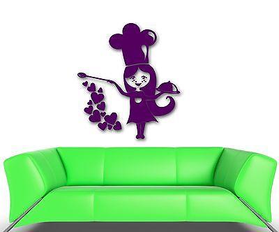 Wall Sticker Vinyl Decal Woman Chef Restaurant Decor Kitchen Housewife Unique Gift (ig1149)