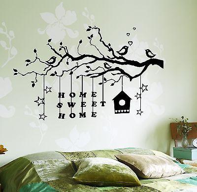 Wall Decal Tree Branch Home Sweet Home Vinyl Sticker Unique Gift (z3631)