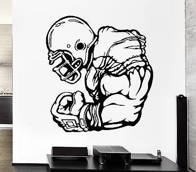 Wall Decal Football Player Athlete Sport Game Rugby Vinyl Stickers Unique Gift (ed277)
