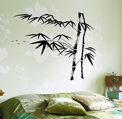 Wall Decal Tree Bamboo Bird Bedroom Vinyl Sticker Unique Gift (z3641)