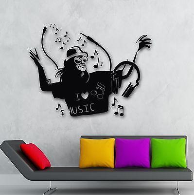Wall Stickers Vinyl Decal Music Lover DJ Party Night Club Unique Gift (ig581)