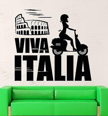 Wall Sticker Vinyl Decal Italy Rome Colosseum Europe Travel Girl Decor Unique Gift (ig2186)