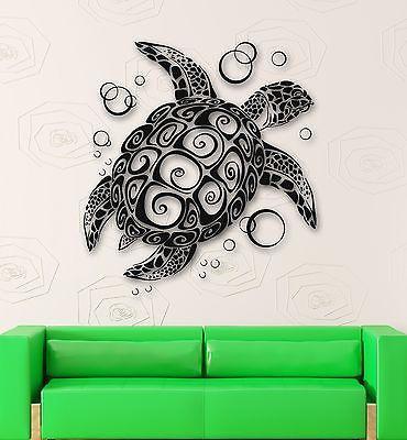 Wall Sticker Vinyl Decal Turtle Bathroom Animal Sea Ocean Marine Decor (ig1555)