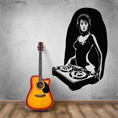 Wall Stickers Vinyl Decal Sexy Girl Music DJ Party Night Club Unique Gift (ig1798)