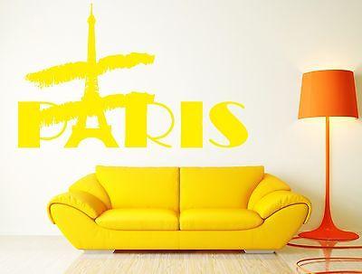 Wall Sticker Vinyl Decal Paris Eiffel Tower Architectural Attraction Unique Gift (n156)