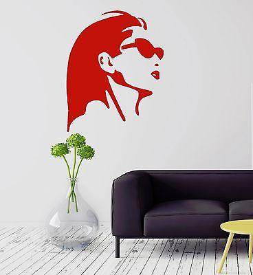 Wall Stickers Vinyl Decal Beautiful Girl Fashion Style Glasses Unique Gift (ig1751)