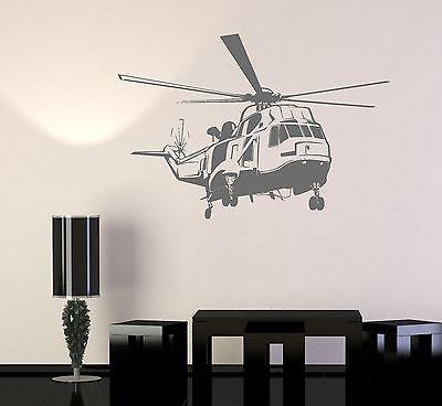 Wall Vinyl Helicopter Army Air Force Guaranteed Quality Decal Unique Gift (z3444)