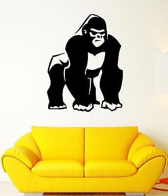 Wall Decal Gorilla Monkey Primate Orangutan Animal Africa Vinyl Stickers Unique Gift (ed197)
