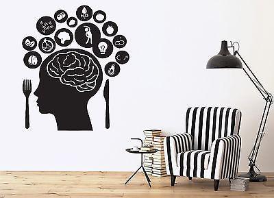 Wall Vinyl Sticker Decal Human Brain Many Thoughts Dreams Desires Ideas Unique Gift (n226)