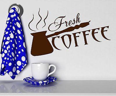 Wall Stickers Fresh Coffee Shop Time Cezve Kitchen Art Vinyl Decal Unique Gift (ig2019)