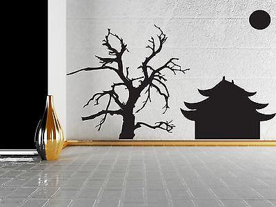 Wall Sticker Vinyl Decal Sakura Pagoda Sun Japan Geisha Samurai Unique Gift (n064)