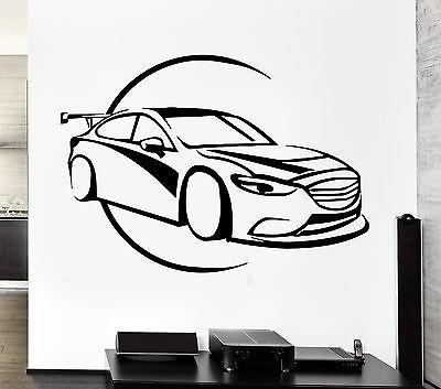 Wall Decal Car Race Sport Speed Luxury Man Sticker For Living Room Unique Gift (z2780)