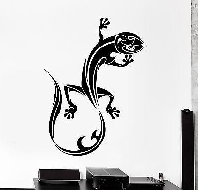 Wall Decal Animal Lizard Gecko Ornament Tribal Mural Vinyl Decal Unique Gift (z3319)
