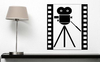 Wall Vinyl Sticker Decal Abstract Vintage Movie Film Camera Symbol Hollywood Unique Gift (n041)