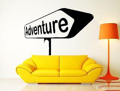 Wall Decal Quote Inspire Message Adventure Travel Sign Decor Unique Gift (z2644)
