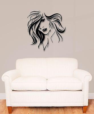 Wall Stickers Vinyl Decal Beautiful Woman Hairstyle Hair Unique Gift (ig838)