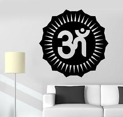 Wall Sticker Om Mandala Buddha Buddhism Zen Meditation Vinyl Decal Unique Gift (z2937)