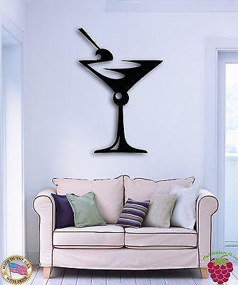 Wall Sticker Drink Glass Of Martini Great Decor For Bar Or Kitchen Unique Gift z1505