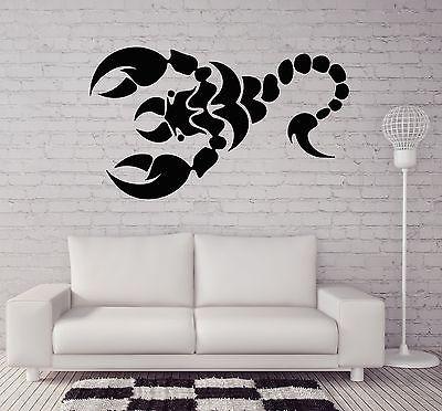 Vinyl Decal Scorpio Claws Tail Animals And Nature Wall Sticker Unique Gift (n030)