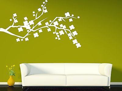 Wall Sticker Vinyl Decal Beautiful Branch of a Tree With Flowers Unique Gift (n122)