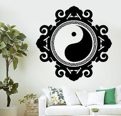 Wall Sticker Buddha Yin Yang Symbol Mandala Meditation Vinyl Decal Unique Gift (z2895)