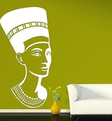 Wall Vinyl Sticker Nefertiti Pharaoh Ancient Egyptian Queen History Art Unique Gift (n070)