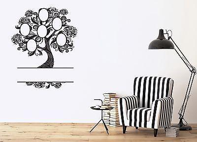 Wall Sticker Vinyl Decal Heraldic Family Tree Frame Pictures Ancestral Unique Gift (n150)