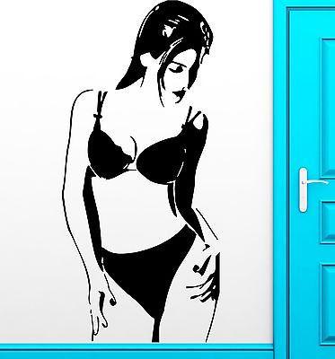 Wall Sticker Lingerie Hot Naked Girl Woman Lady For Bedroom Unique Gift (z2523)