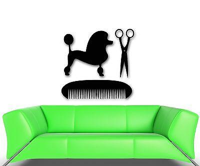 Wall Stickers Vinyl Decal  Animal Hairdresser Dog Unique Gift (ig1734)