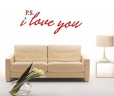 Vinyl Wall Decal Quote I Love You Romance Stickers Unique Gift (ig1404)