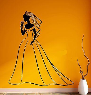 Wall Stickers Vinyl Decal Beautiful Girl Wedding Family Wife Decor Unique Gift (ig1835)