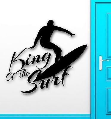 Wall Stickers King of the Surf Water Sports Extreme Mural Vinyl Decal Unique Gift (ig1916)