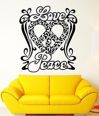 Wall Stickers Vinyl Decal Peace Love Good Positive Home Decor Unique Gift (ig1892)