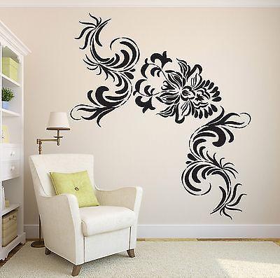 Wall Sticker Vinyl Decal Ornamental Flowers Heart Leaves Circles Unique Gift (n057)