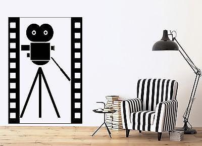 Wall Vinyl Sticker Decal Abstract Vintage Movie Film Camera Symbol Hollywood Unique Gift (n041)
