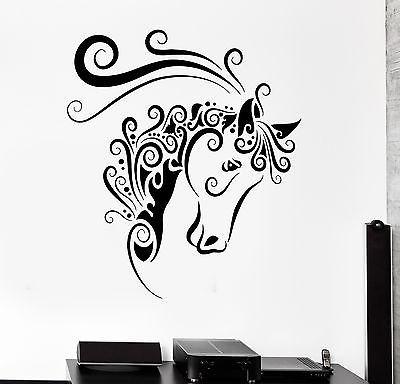 Wall Decal Animal Horse Mustang Ornament Tribal Mural Vinyl Decal Unique Gift (z3304)