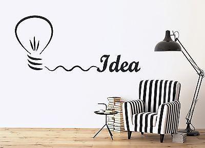 Wall Sticker Vinyl Decal Mind Light Knowledge Idea Fix Insight Unique ...