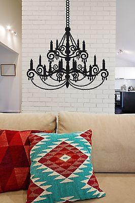 Wall Vinyl Sticker Decal Beautiful Chandelier Light Chain Tassels Unique Gift (n283)