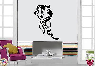 Wall Stickers Vinyl Decal Hockey Winter Sport For Man For Living Room Unique Gift (z1704)