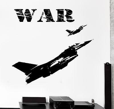 Wall Vinyl Jet Military Aircraft Airplane War Guaranteed Quality Decal Unique Gift (z3456)