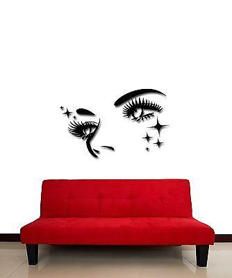 Wall Stickers Vinyl Decal Hot Sexy Face Eyes Lashes With Stars Unique Gift (z1774)