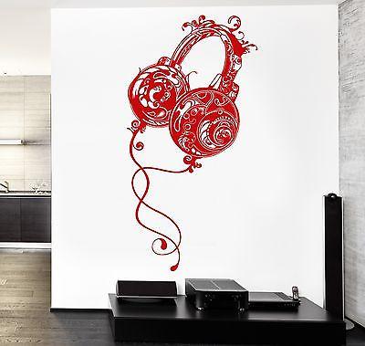 Wall Vinyl Music Headphones Rock Pop Song Guaranteed Quality Decal Unique Gift (z3574)