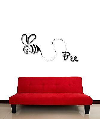 Wall Stickers Vinyl Decal Funny Bee Decor For Kids Children Nursery Unique Gift (z1856)